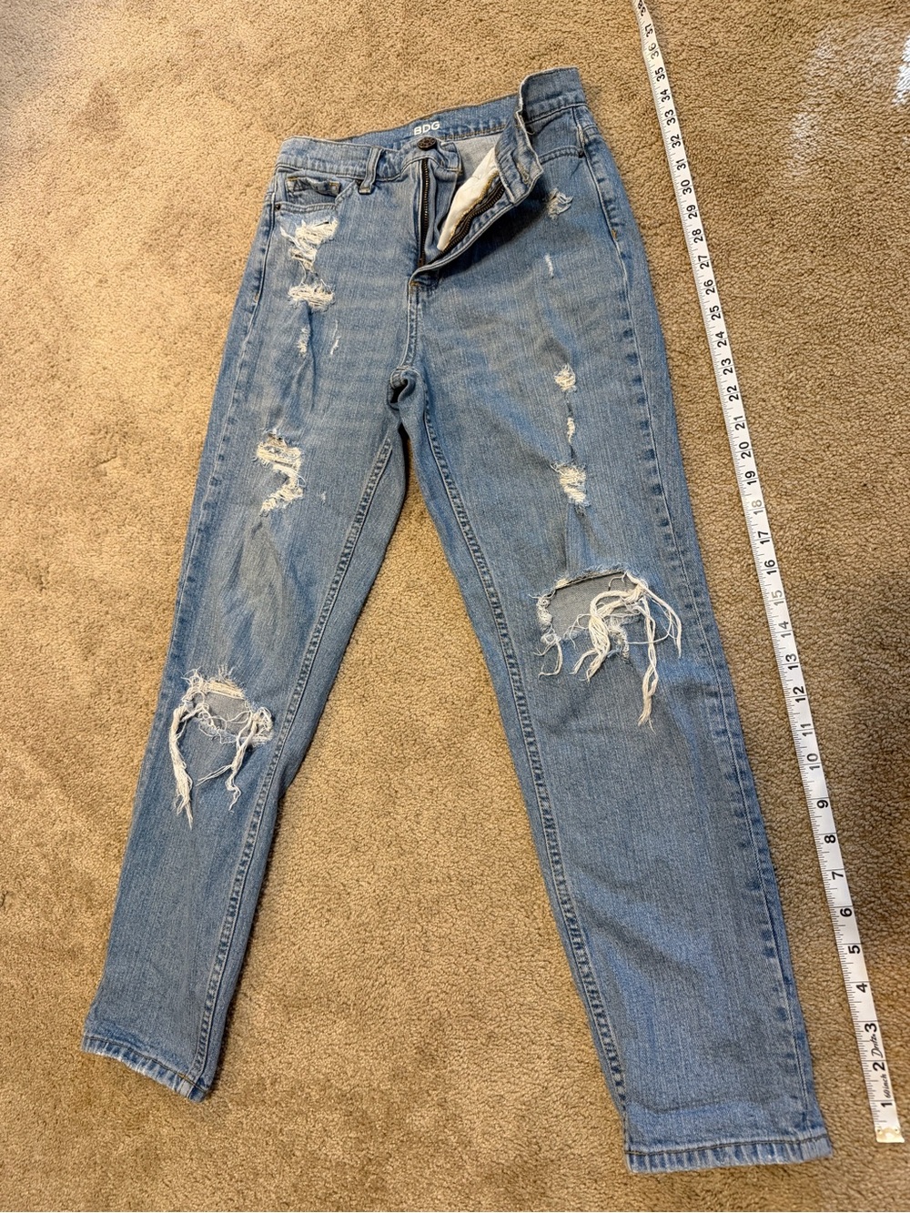 BDG Light Blue Ripped Boyfriend Jeans